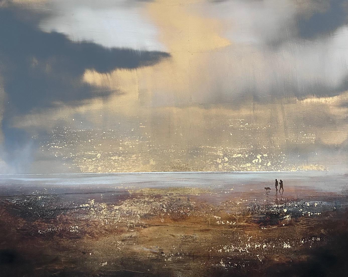 Serenity, Originalgemälde, Landschaft, zeitgenössische Kunst, Küstenlandschaft