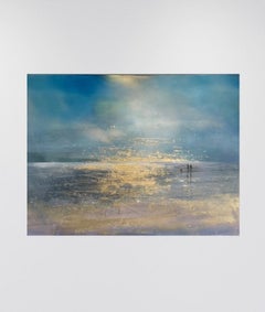 Summer Gold, peinture originale, paysage, art contemporain, côtier