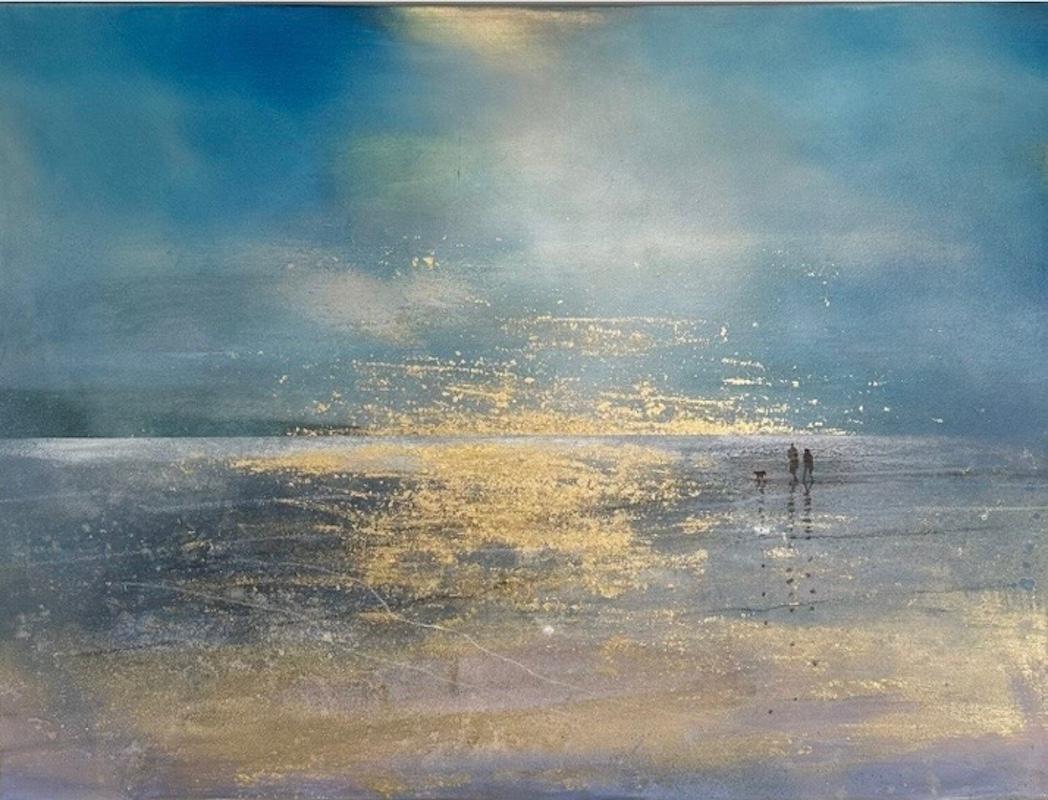Barry Wilson  Landscape Painting – Sommergold, Originalgemälde, Landschaft, zeitgenössische Kunst, Küstenlandschaft