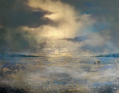 Sunshine after the Rain & Guilded Tides, diptych, original painting, landscape
