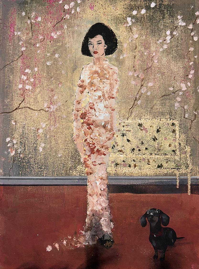 Barry Wilson  Figurative Painting - Twins Framed