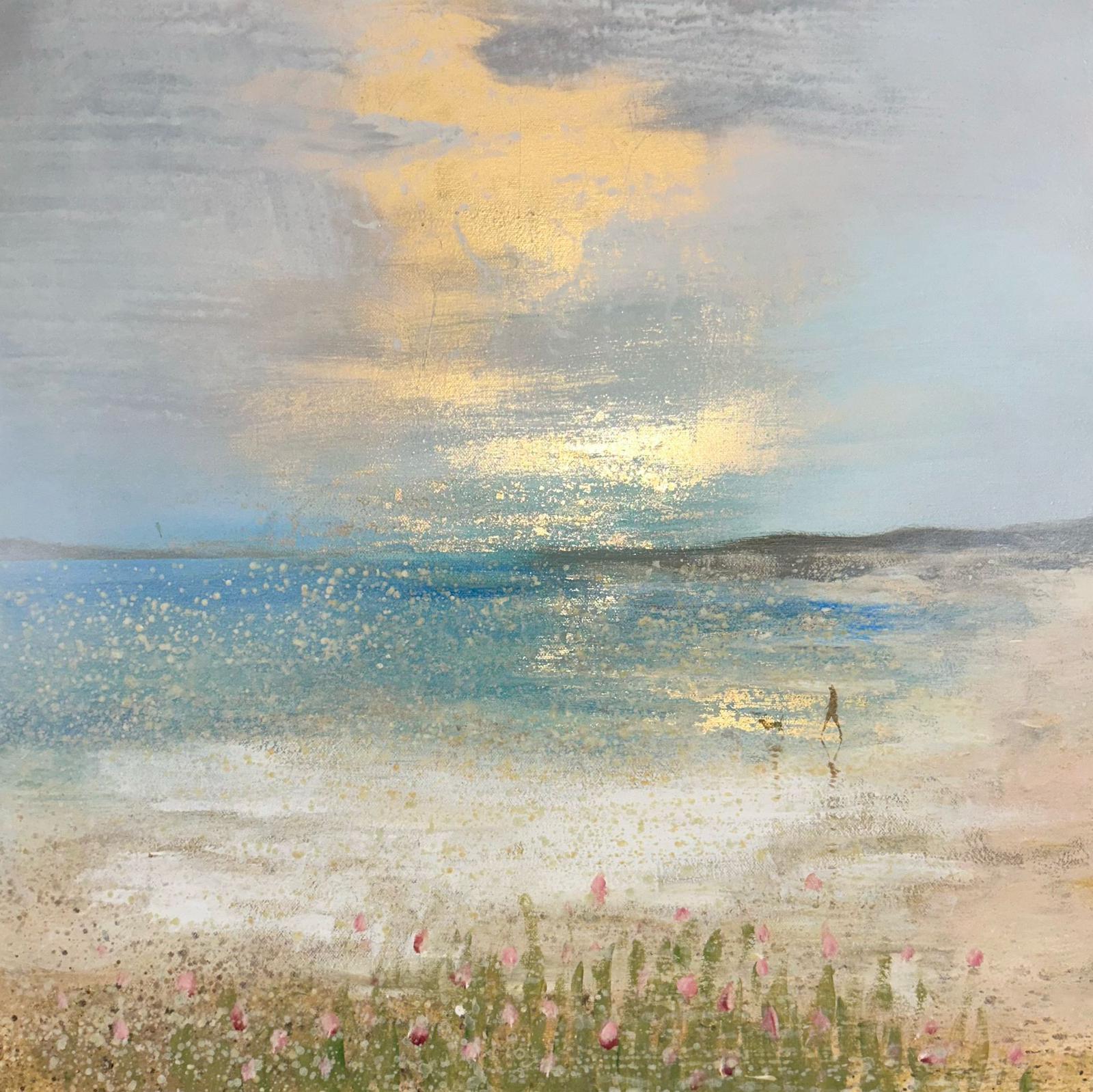 Sous la lumière du matin, peinture originale, paysage, art contemporain, côtier - Contemporain Painting par Barry Wilson 