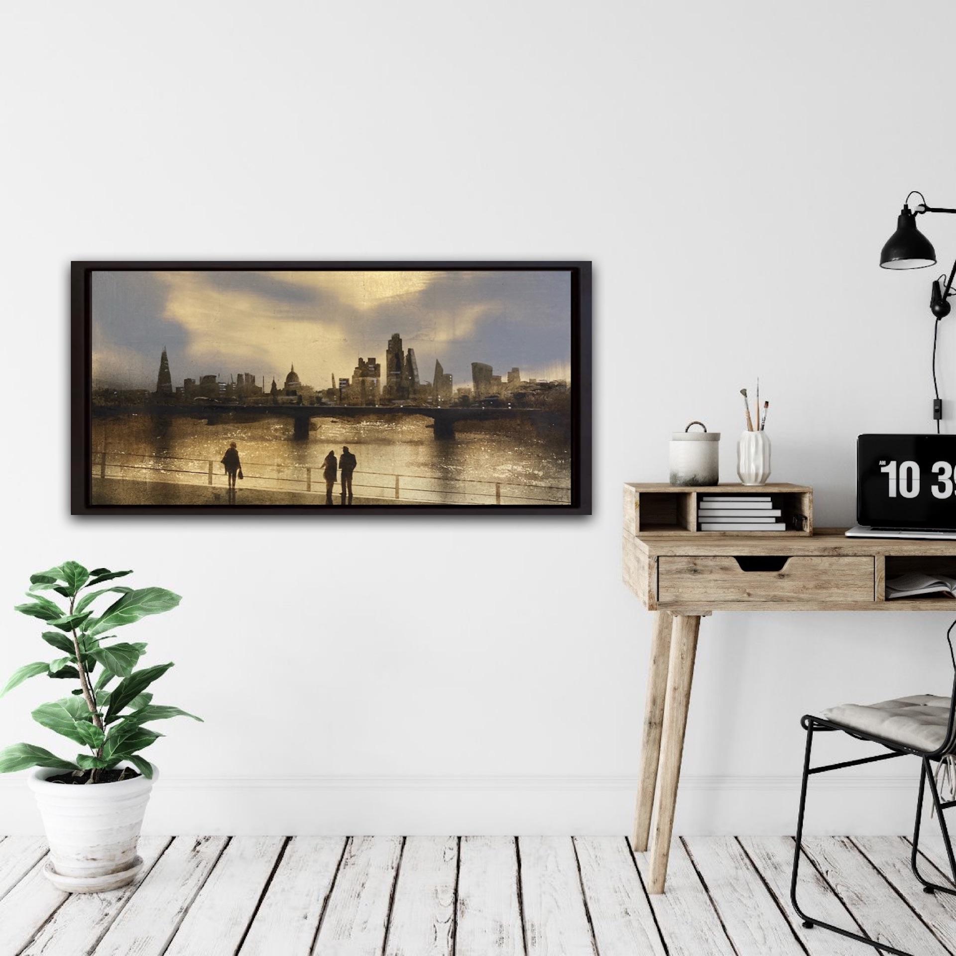 View over London Bridge, Barry Wilson, Contemporary Art, Cityscape art For Sale 1