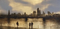 View over London Bridge, Barry Wilson, Contemporary Art, Cityscape art