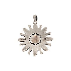 Pendentif à fleurs Barse en argent sterling turquoise n° 16046