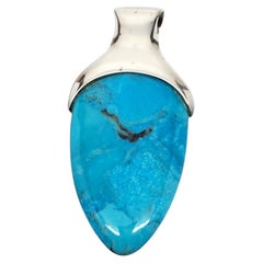 Barse Sterling Silver Turquoise Large Pendant #20743