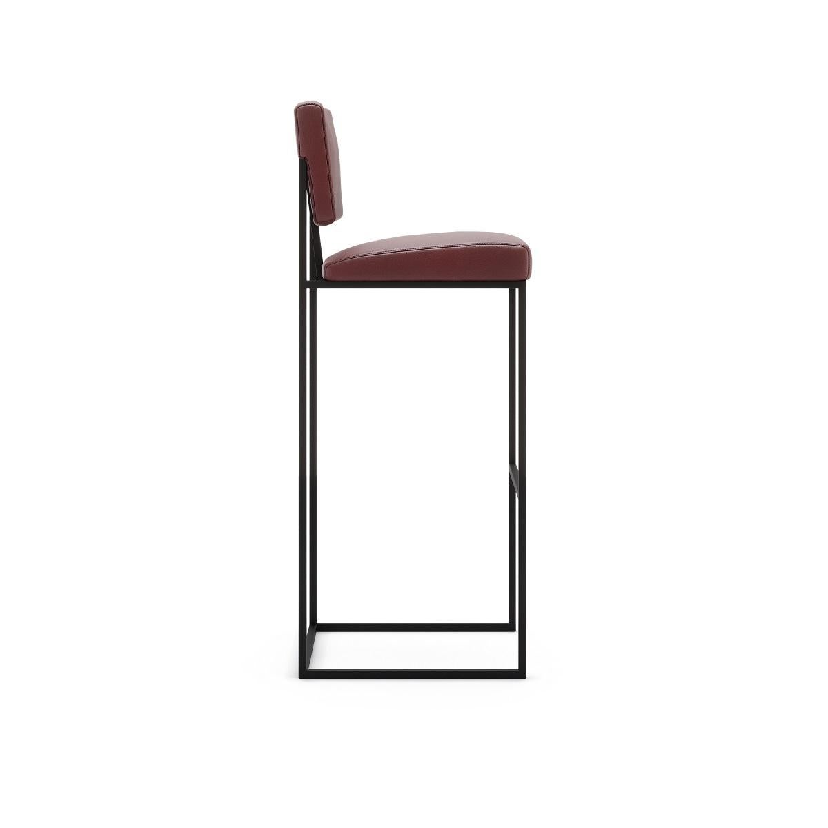 Barhocker in maßgefertigten Metallic-Finish und Lederfarben im Zustand „Neu“ im Angebot in NEW YORK, NY