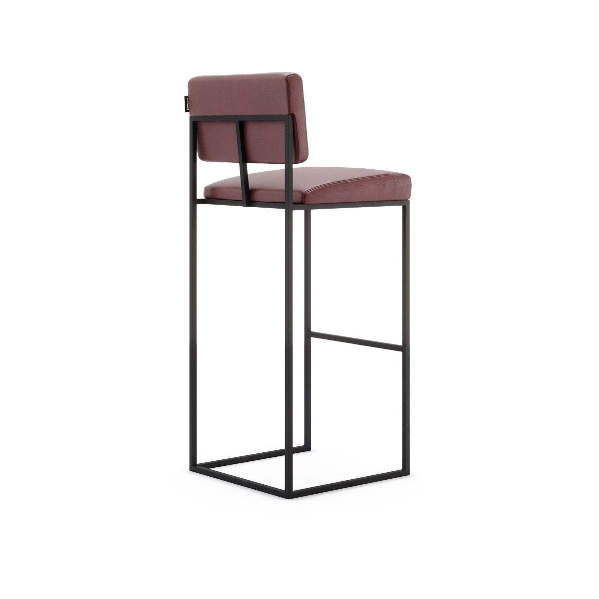 Barhocker in maßgefertigten Metallic-Finish und Lederfarben (21. Jahrhundert und zeitgenössisch) im Angebot