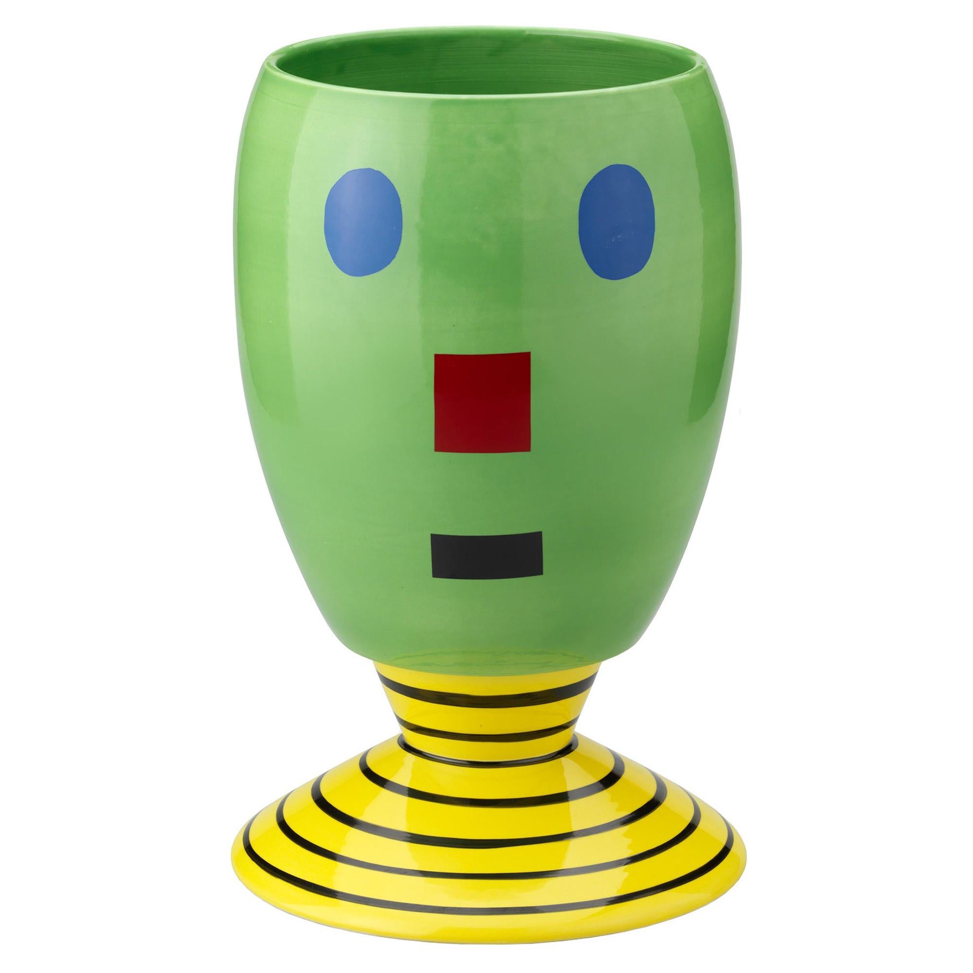Bart Ceramic Vase by Roger Selden for Post Design Collection/Memphis For Sale