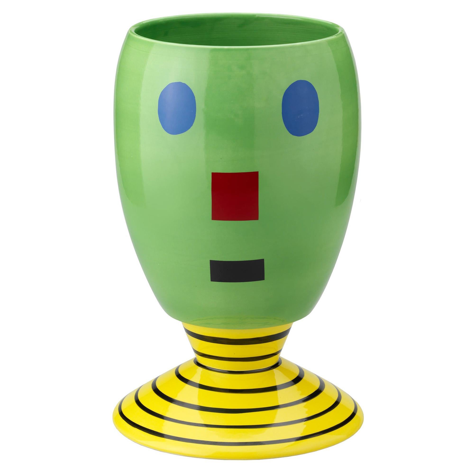 Vaso in ceramica Bart di Roger Selden per Post Design Collection/Memphis