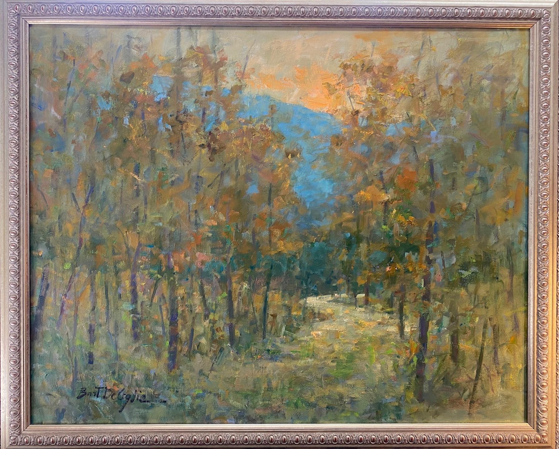 Bart DeCeglie Landscape Painting - Fall Lights, original 24x30 impressionist autumn landscape