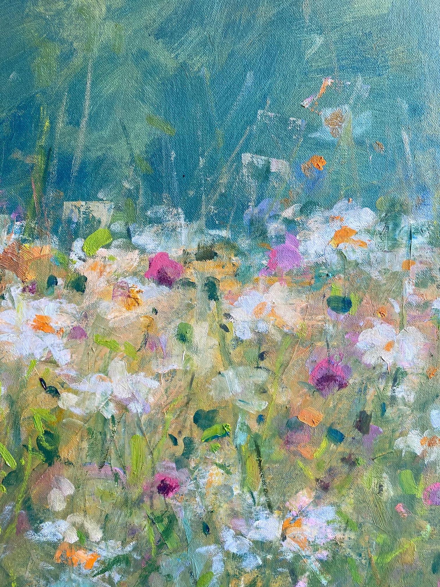 impressionist field of flowers
