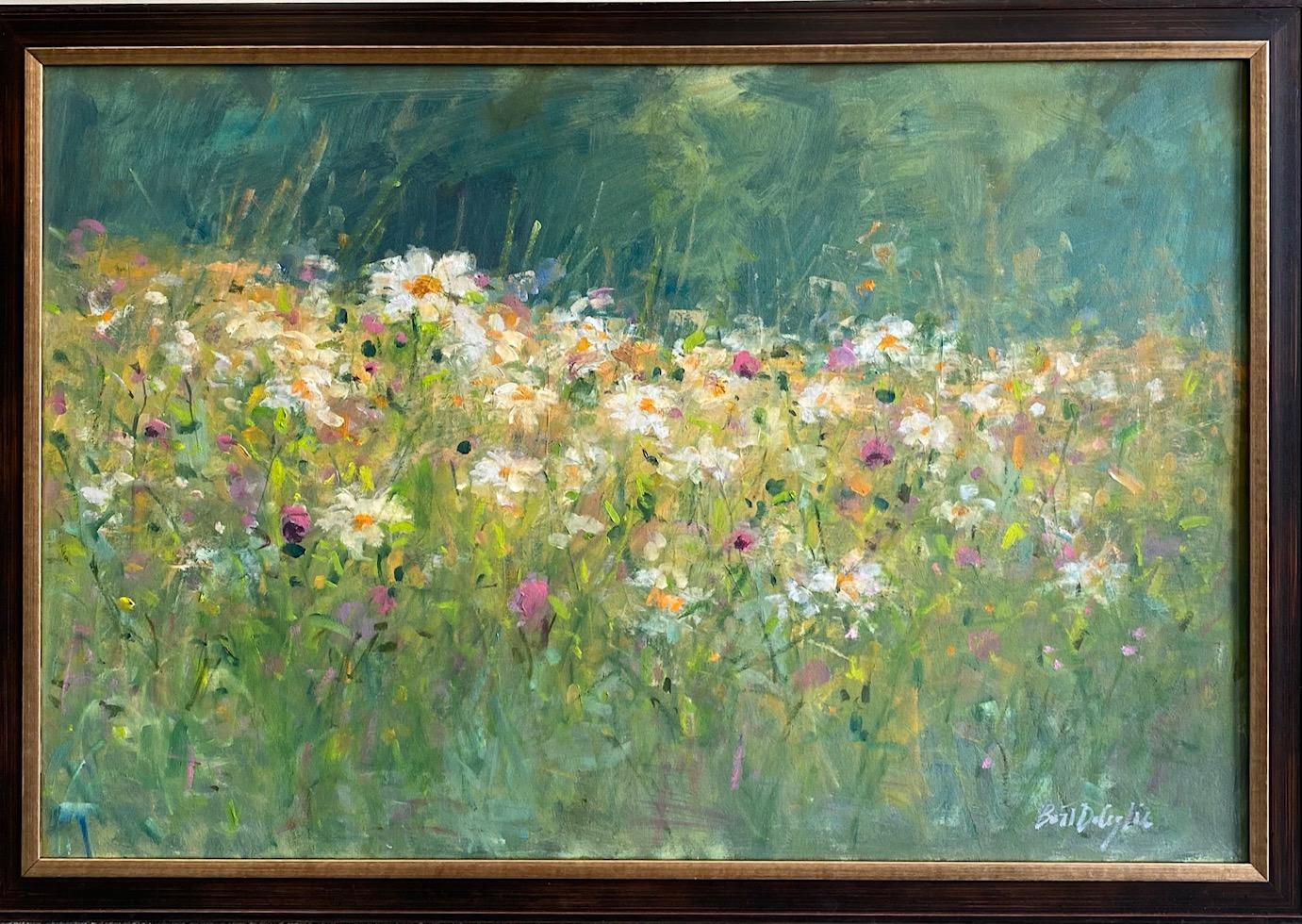 Field of Flowers, original 24x36 contemporary impressionist landscape