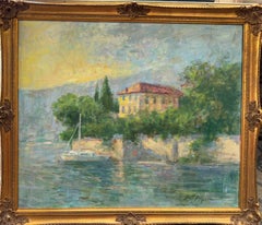 Lake Como, original impressionist Italian marine landscape