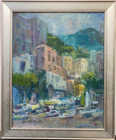 Morgenlicht, Positano, originelle italienische impressionistische Landschaft