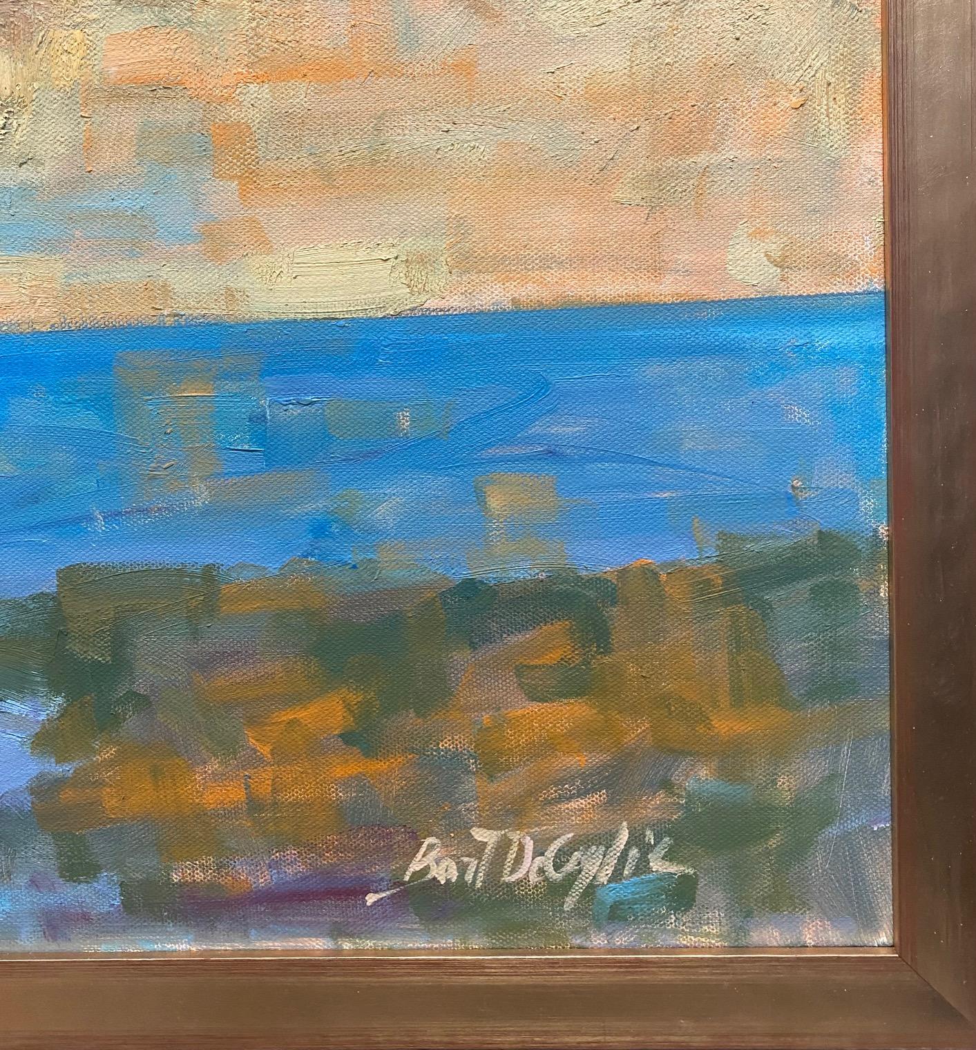 Summer Sun, original abstract expressionist marine landscape For Sale 3