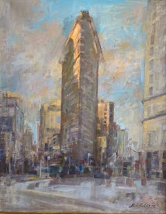 The Flat Iron, original 30x24 NYC impressionist landscape