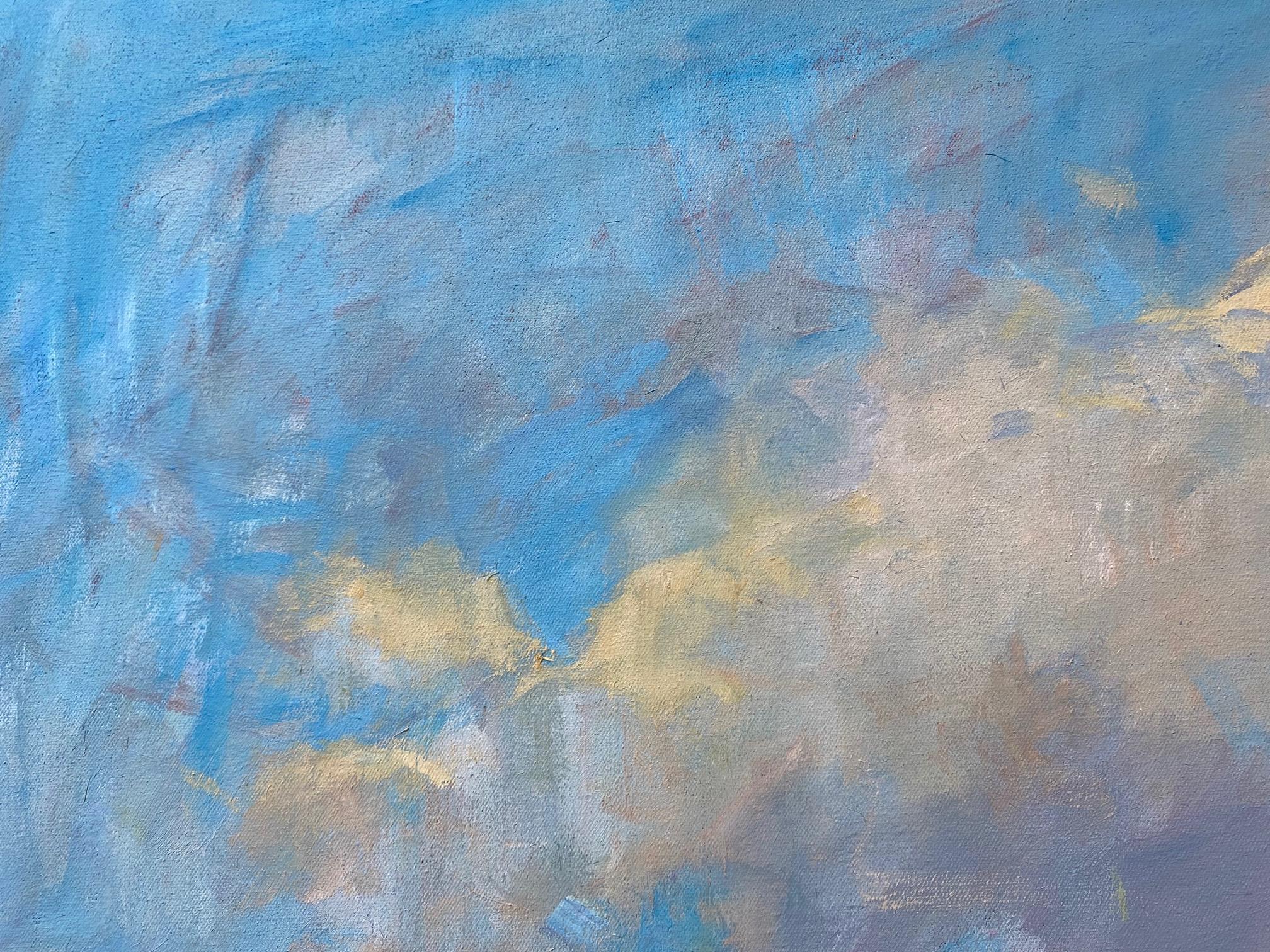 Tranquil Moment, abstrakte expressionistische Meereslandschaft, Original 32x36 im Angebot 4