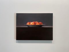 Bowl of Peaches - 21st Century Contemporary Realistic Still Life Fruit Painting