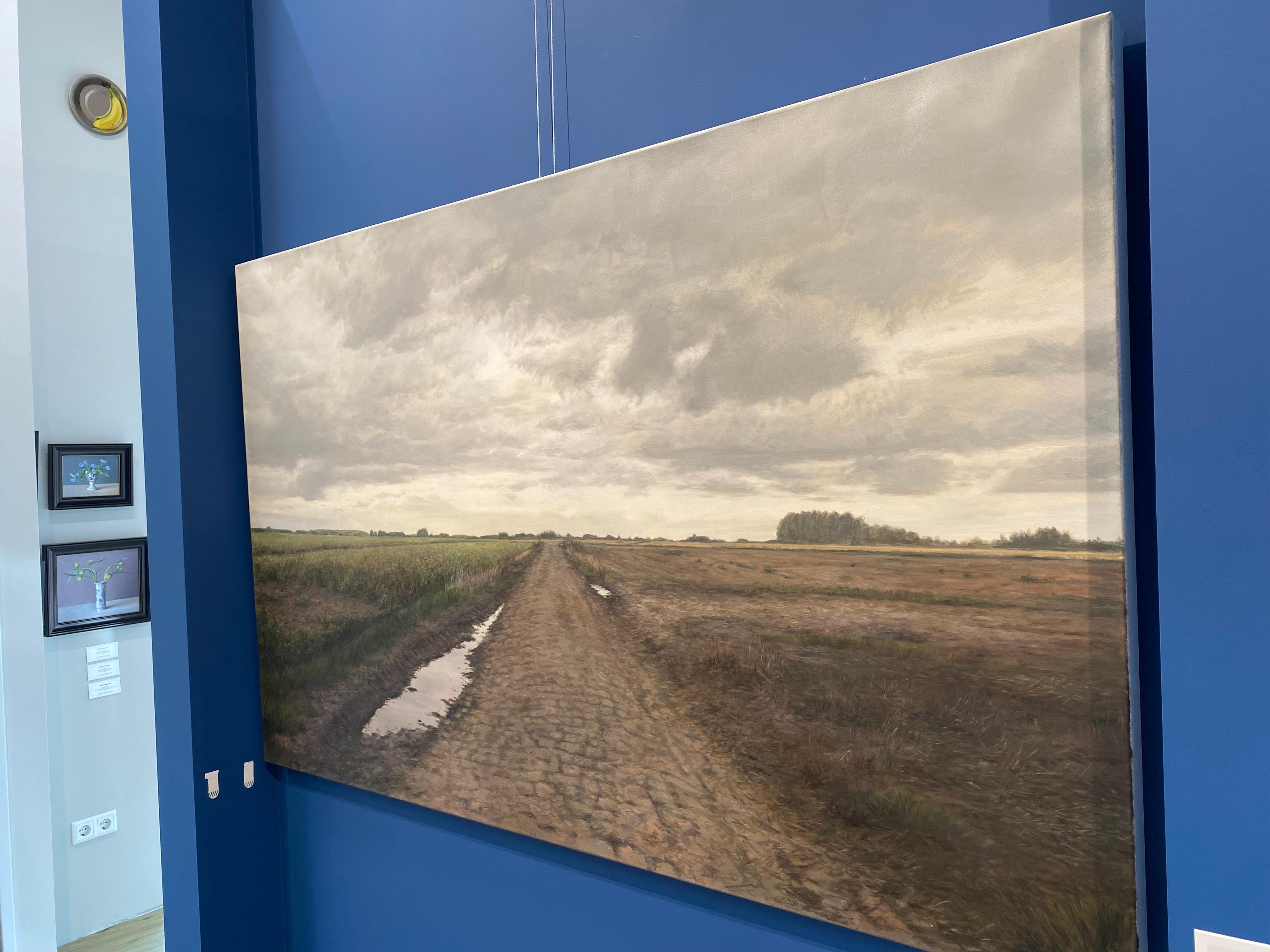 Carrefour l'arbre -21. Jahrhundert Zeitgenössische Realistische Landschaftsmalerei im Angebot 6