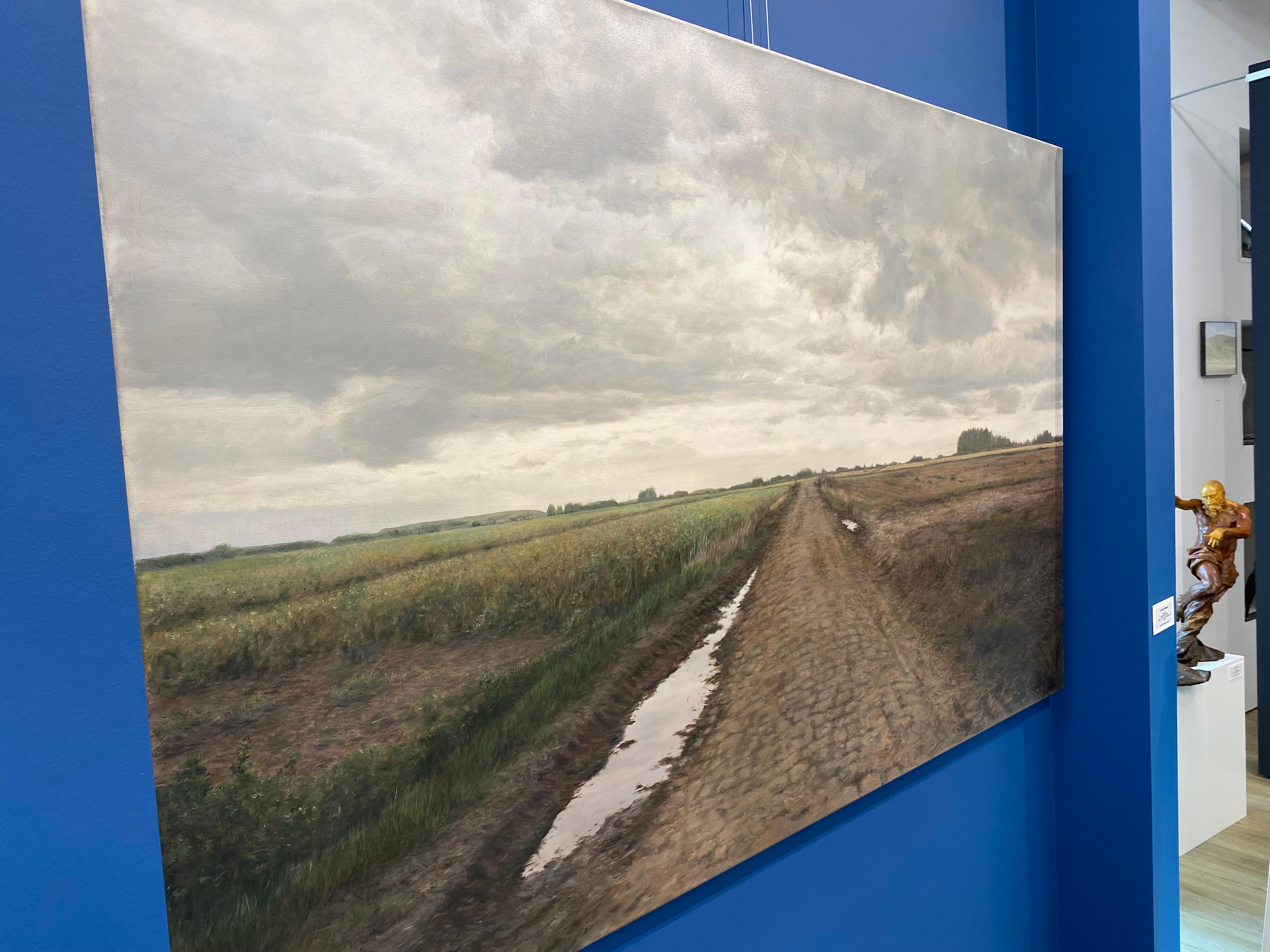 Carrefour l'arbre -21. Jahrhundert Zeitgenössische Realistische Landschaftsmalerei im Angebot 5
