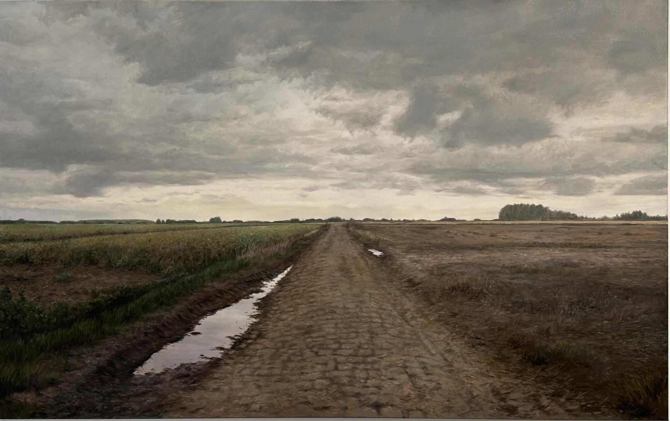 Carrefour l'arbre -21. Jahrhundert Zeitgenössische Realistische Landschaftsmalerei