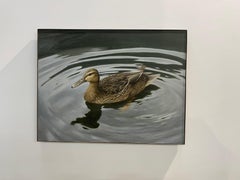 Duck -21st Century Contemporary Realistic Still life Painting of a Bird