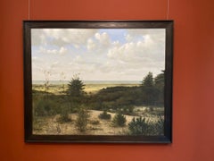 Dune Landsca -21st Century Contemporary Realistic Still life Painting of Flowers