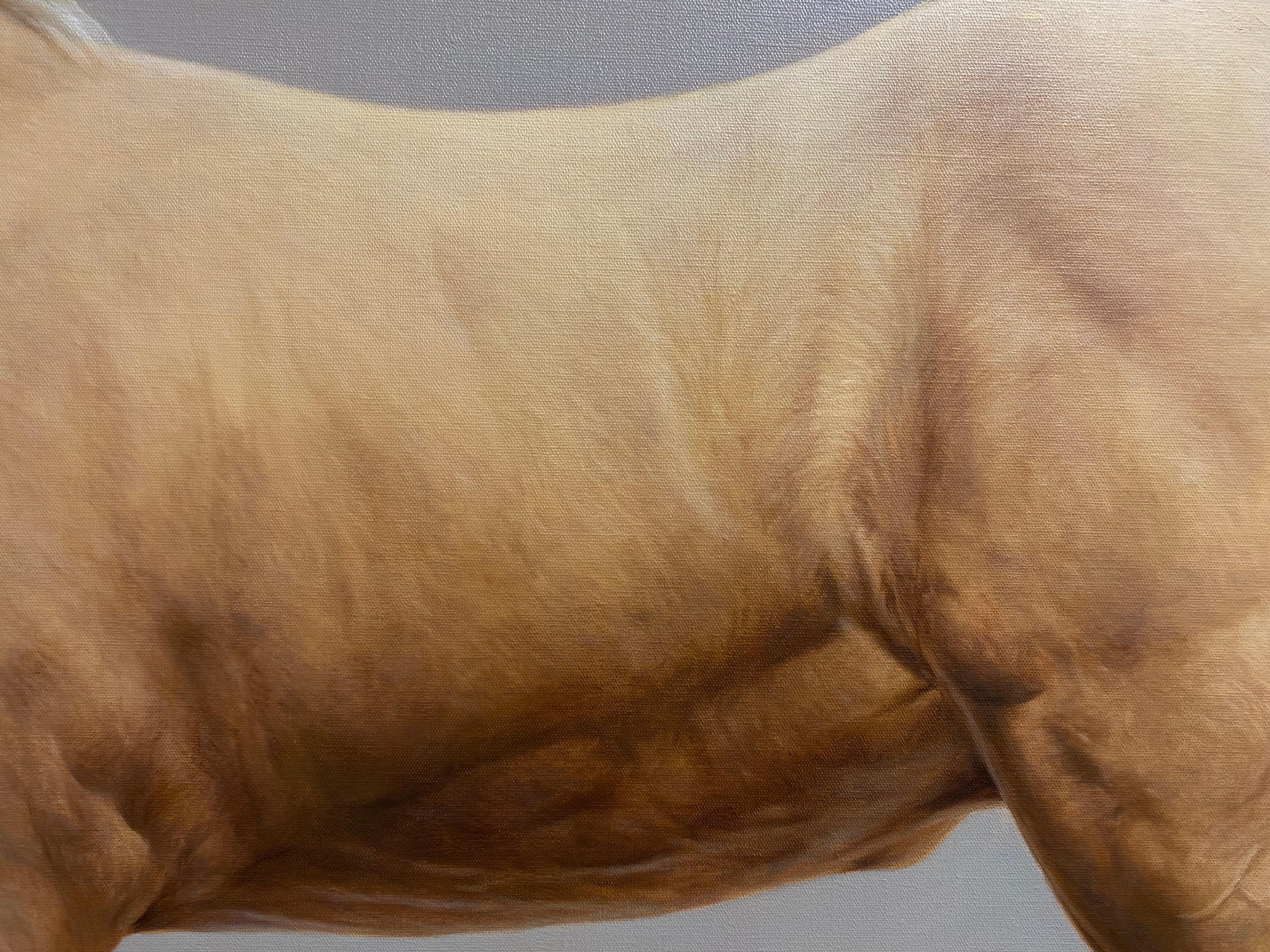 Fowl- 21 Jahrhundert Contemporary hyperrealistische Ölgemälde von Pferd im Angebot 5