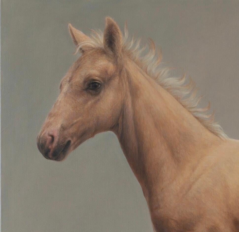 Fowl- 21 Century Contemporary hyper realistic oil painting of Horse  - Painting by Bart Koning