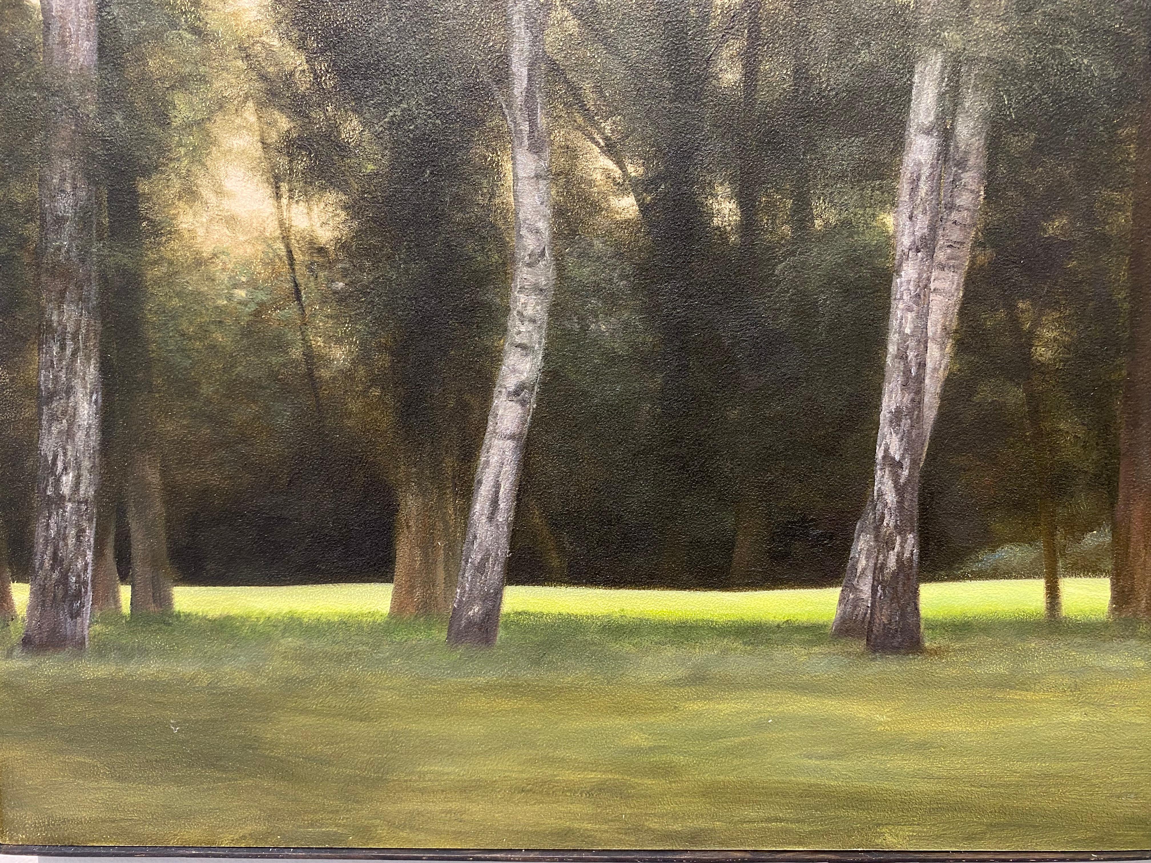 Landschaft mit Grün -21. Jahrhundert Zeitgenössische realistische Landschaftsmalerei im Angebot 6