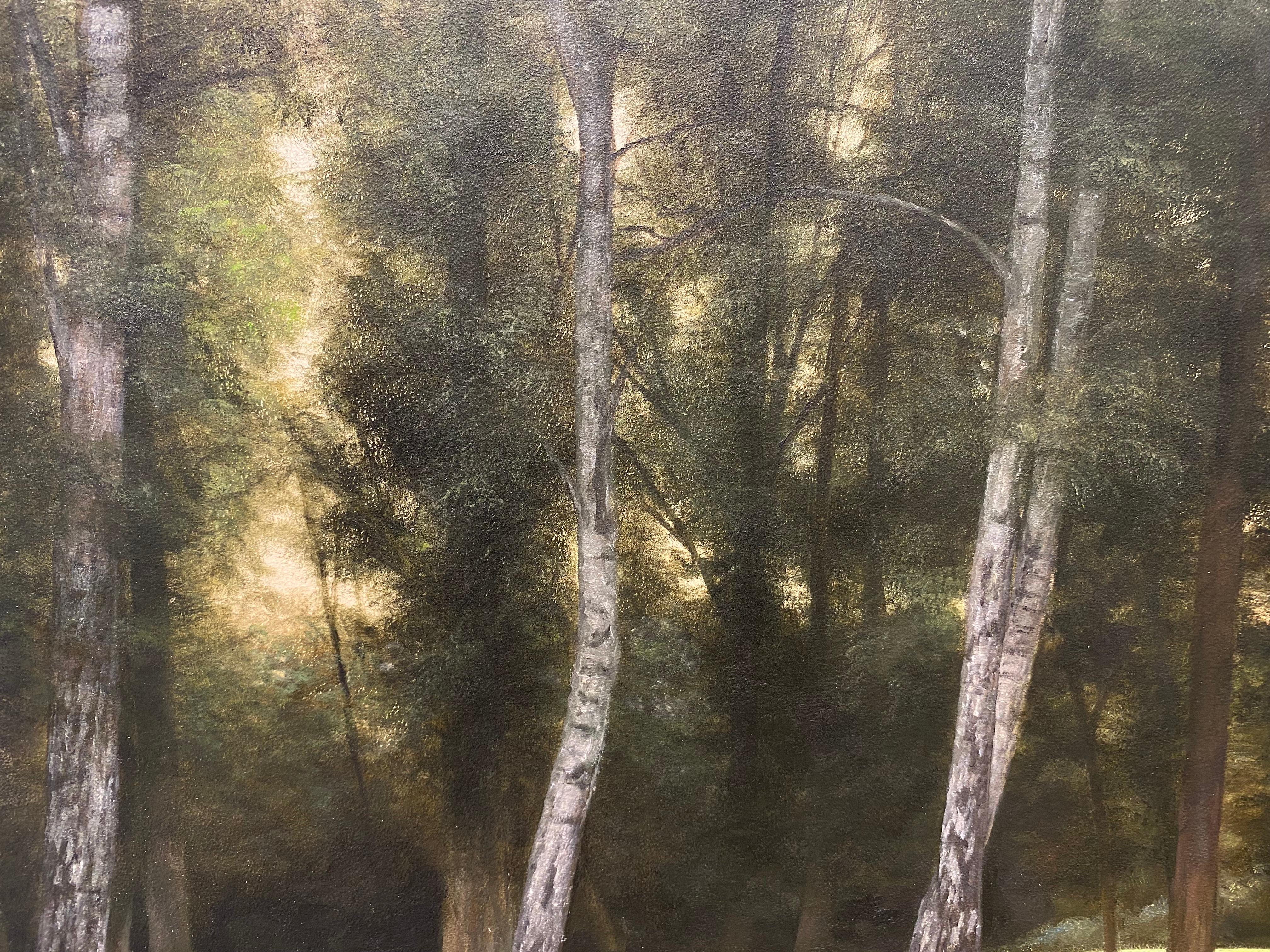Landschaft mit Grün -21. Jahrhundert Zeitgenössische realistische Landschaftsmalerei im Angebot 3