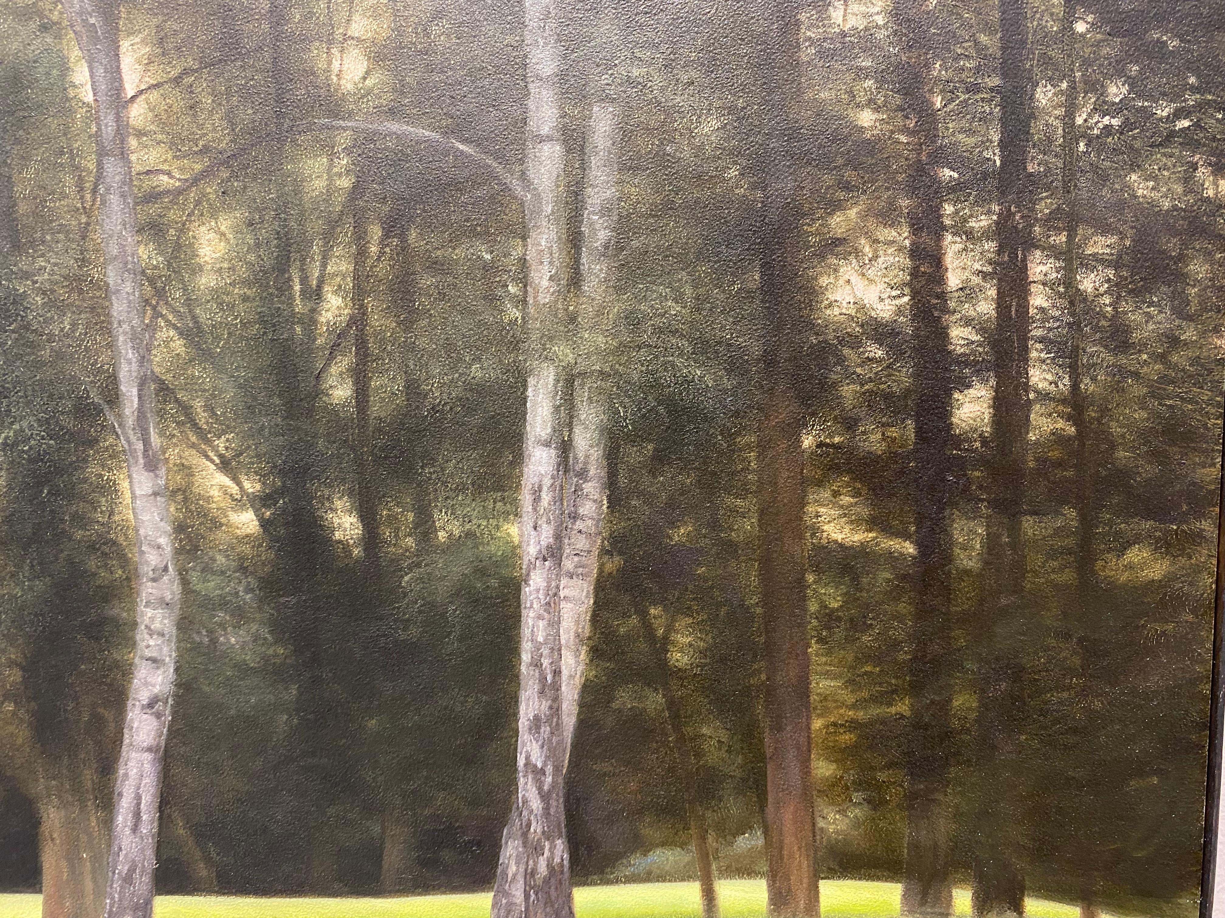 Landschaft mit Grün -21. Jahrhundert Zeitgenössische realistische Landschaftsmalerei im Angebot 4
