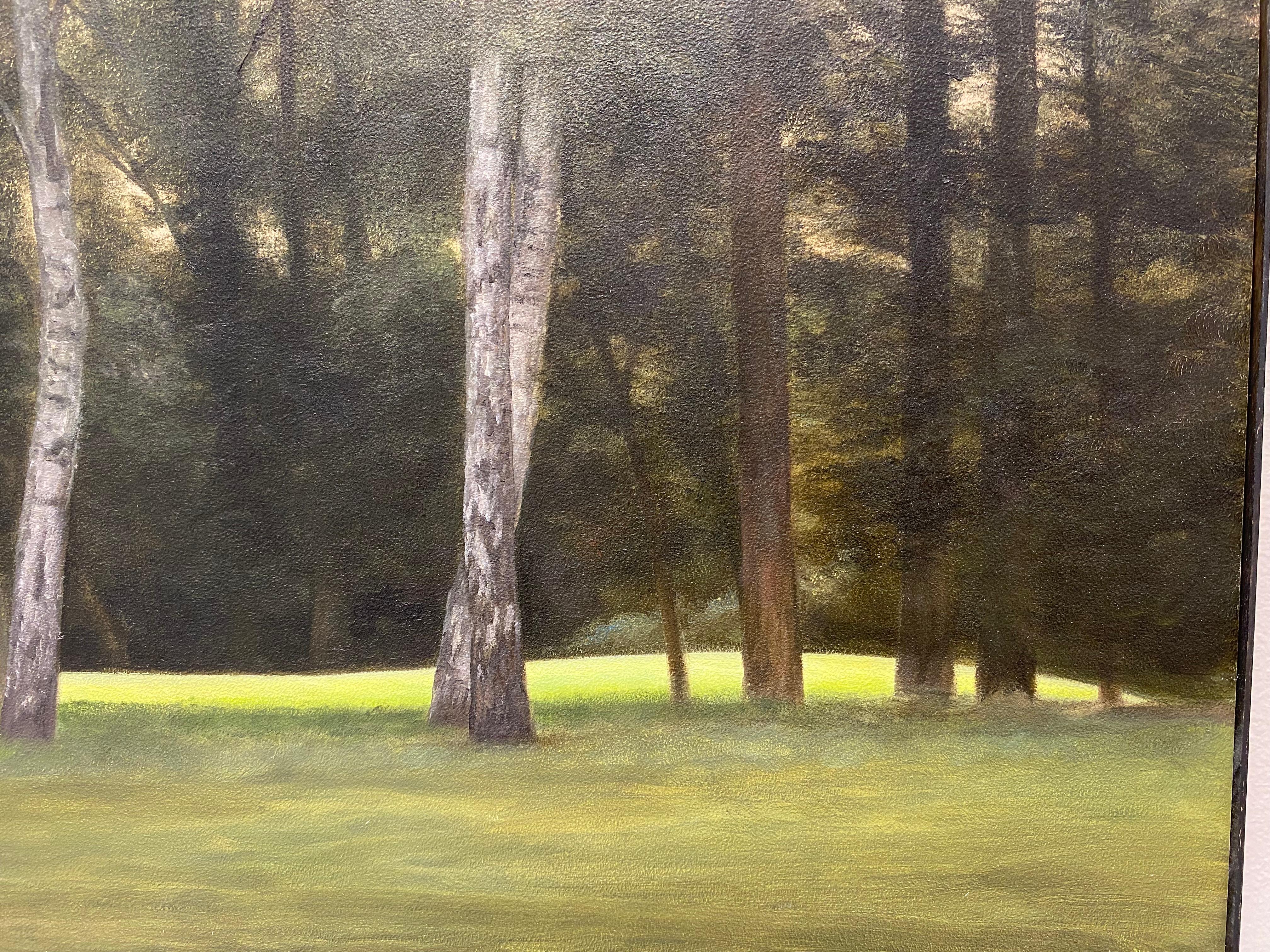 Landschaft mit Grün -21. Jahrhundert Zeitgenössische realistische Landschaftsmalerei im Angebot 5