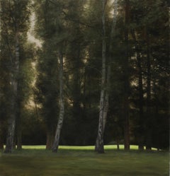 Landscape with Green -21st Century Contemporary Realistic Landscape Painting