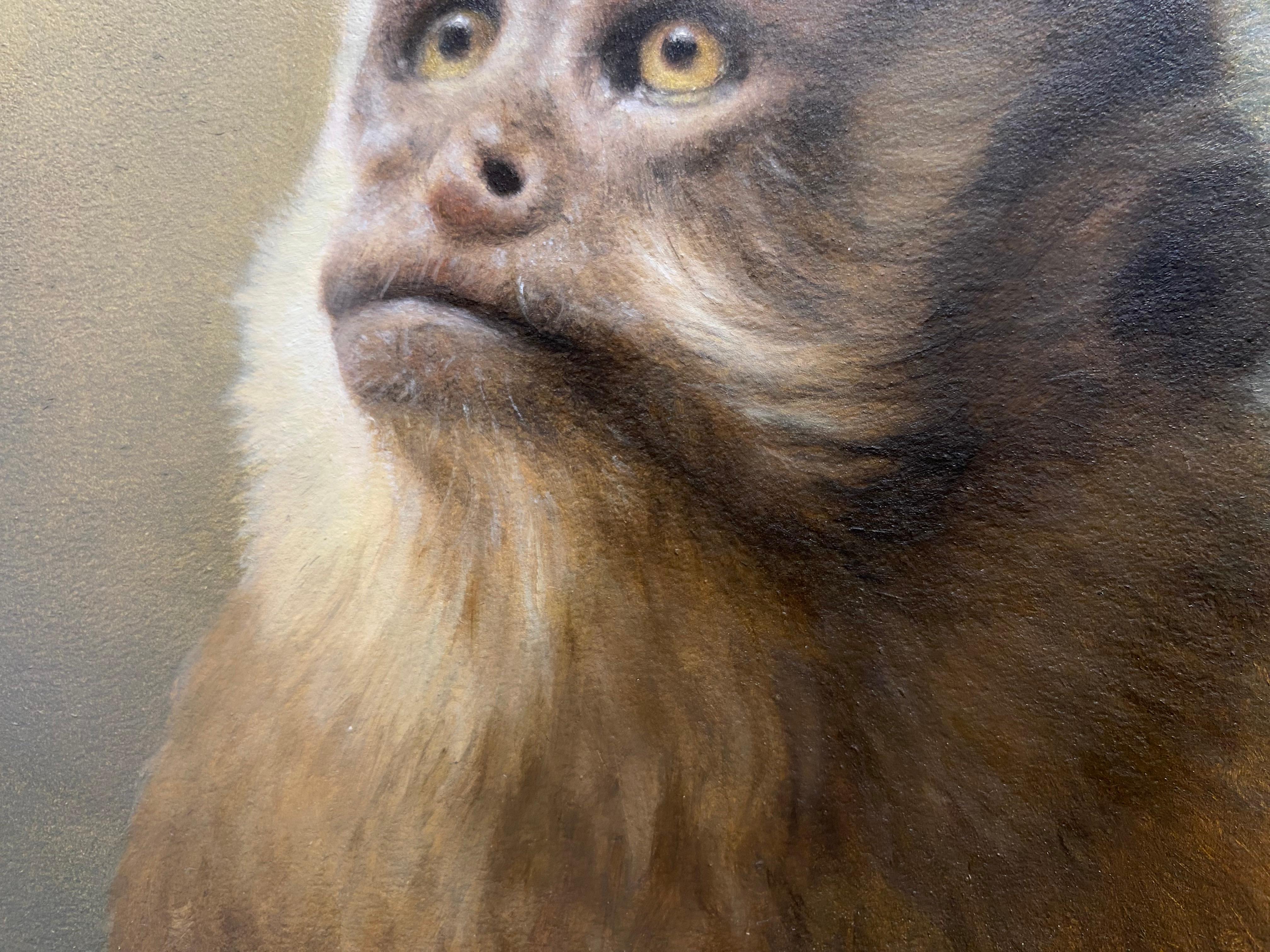 Bart Koning (niederländischer Künstler)
Monky
14,9 x 13,5 cm (Gerahmt im Preis enthalten 15,3 x 13,9)
Ölfarbe auf Holzplatte

Wir sind stolz darauf, den deutsch-niederländischen Künstler Bart Koning vorstellen zu können.

Unglaublich clever, wie der