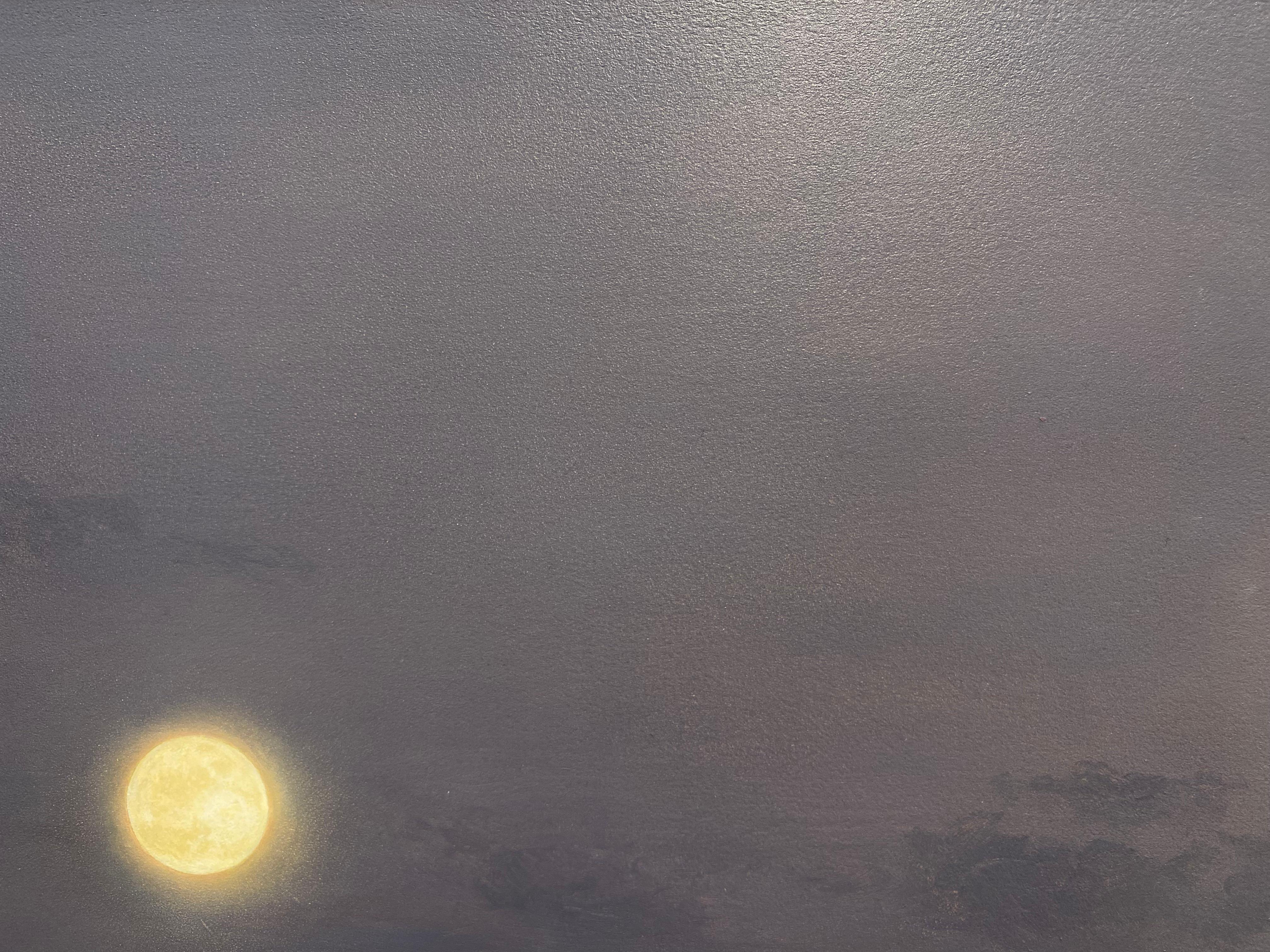 Bart Koning (Dutch artist)
Moon
39,1 x 48,9 cm (Framed included in price 39,5 x 49,3)
Oil paint on wood panel

We're proud to introduce Dutch/ German artist Bart Koning.

Incredibly clever how the originally Dutch Bart Koning knows how to make all