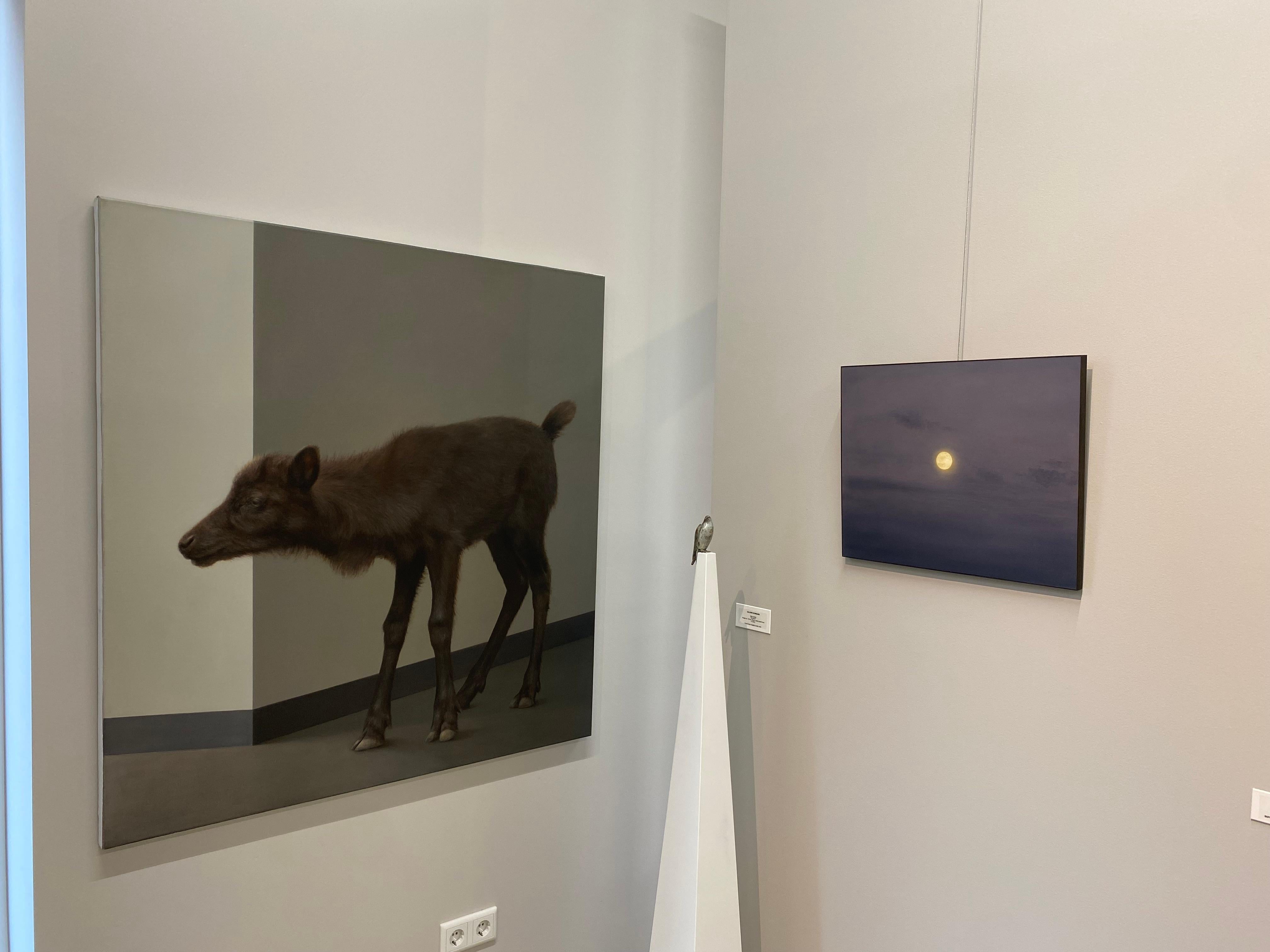 Reindeer Calf - 21 Century Contemporary Painting of an Animal For Sale 7