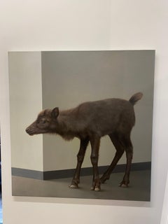 Reindeer Calf - 21 Century Contemporary Painting of an Animal