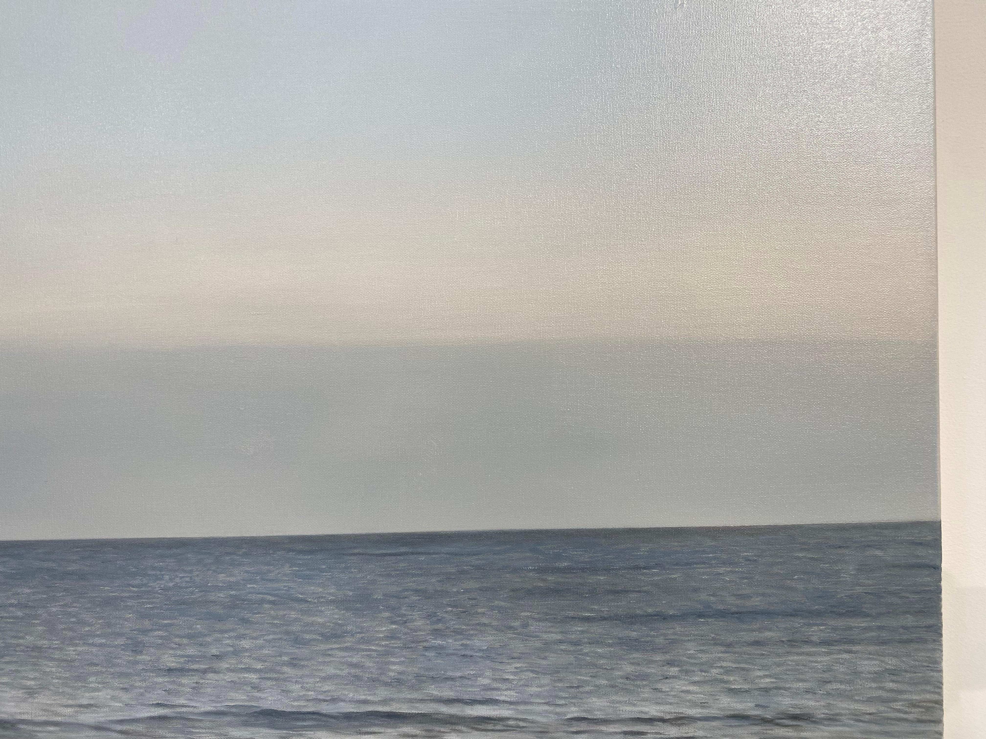 Sea II - 21 Century Contemporary Painting of the Ocean - Gray Landscape Painting by Bart Koning