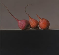 Three red beets - 21st Century Contemporary Realistic Still-life painting 