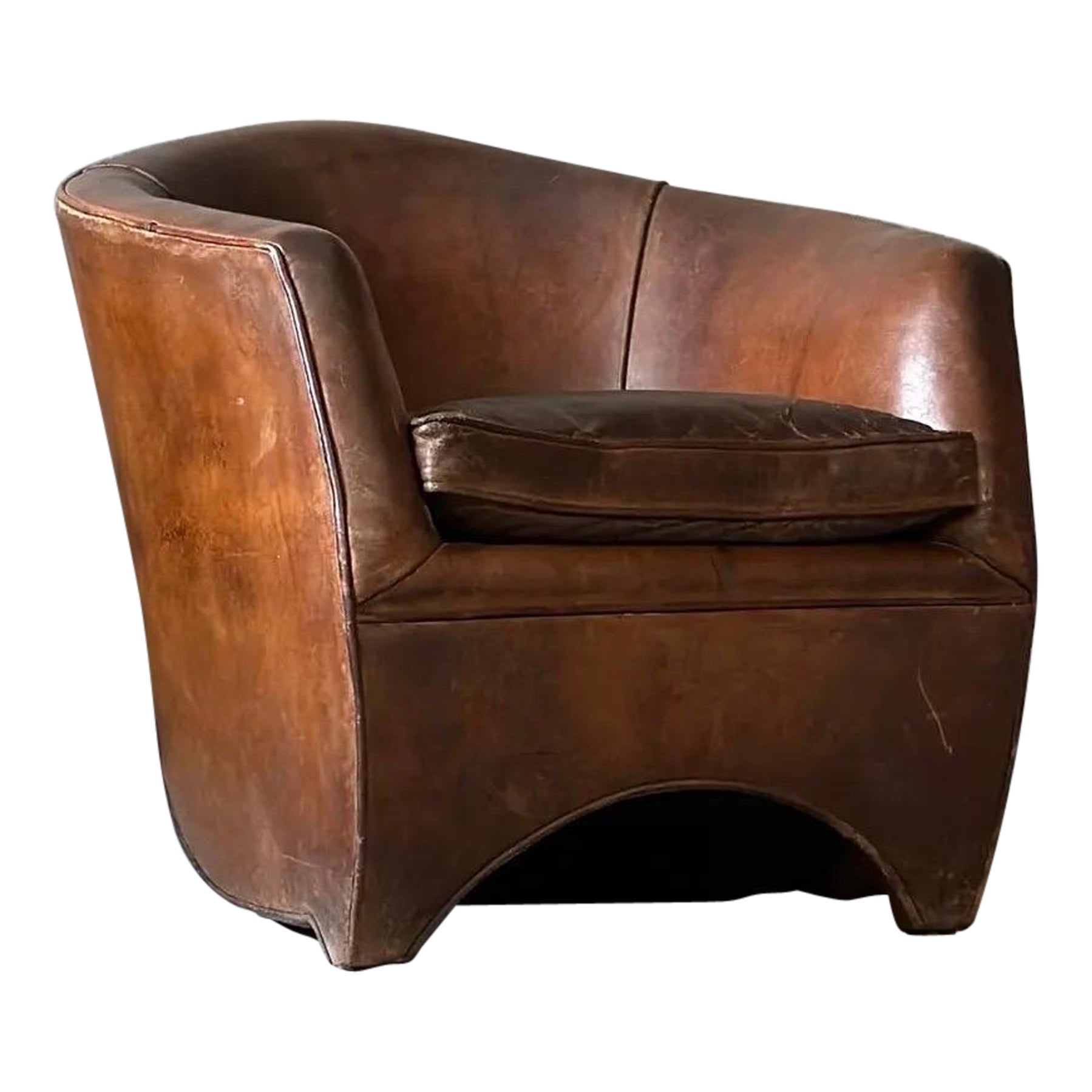 Bart Van Bekhoven 
Cocoon
 Leather Lounge Chair For Sale
