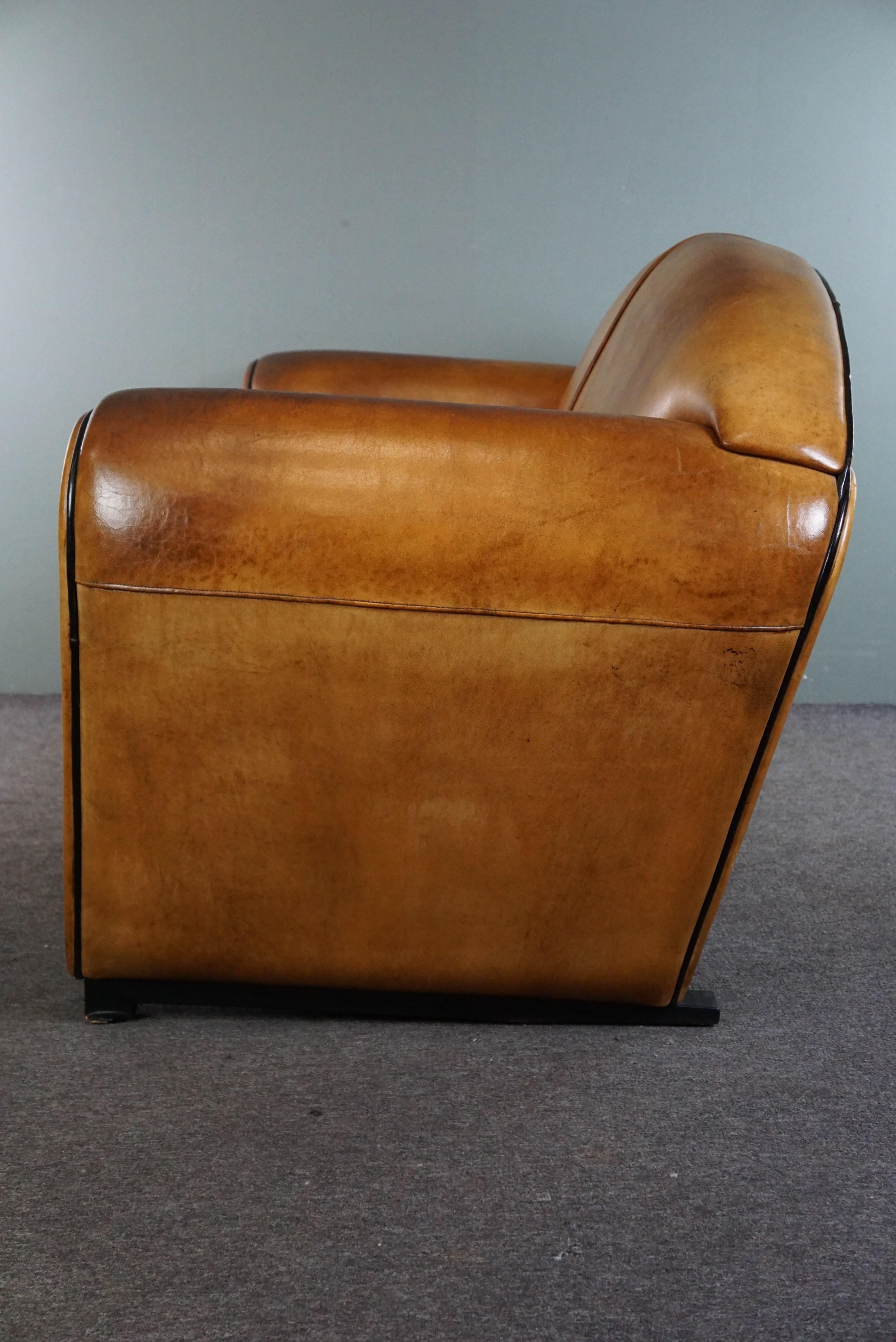 Bart van Bekhoven sheepleather 2-seater design sofa, beautiful light honey color For Sale 8
