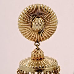 Bartek Gold Tone Chandelier Statement Clip On Earrings