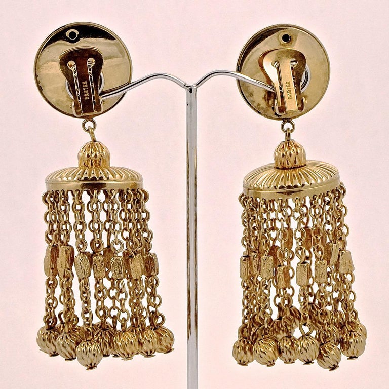 Beltina Light Green Chandelier Clip On Earrings Beraman Makria Skoylarikia Klip main image 1