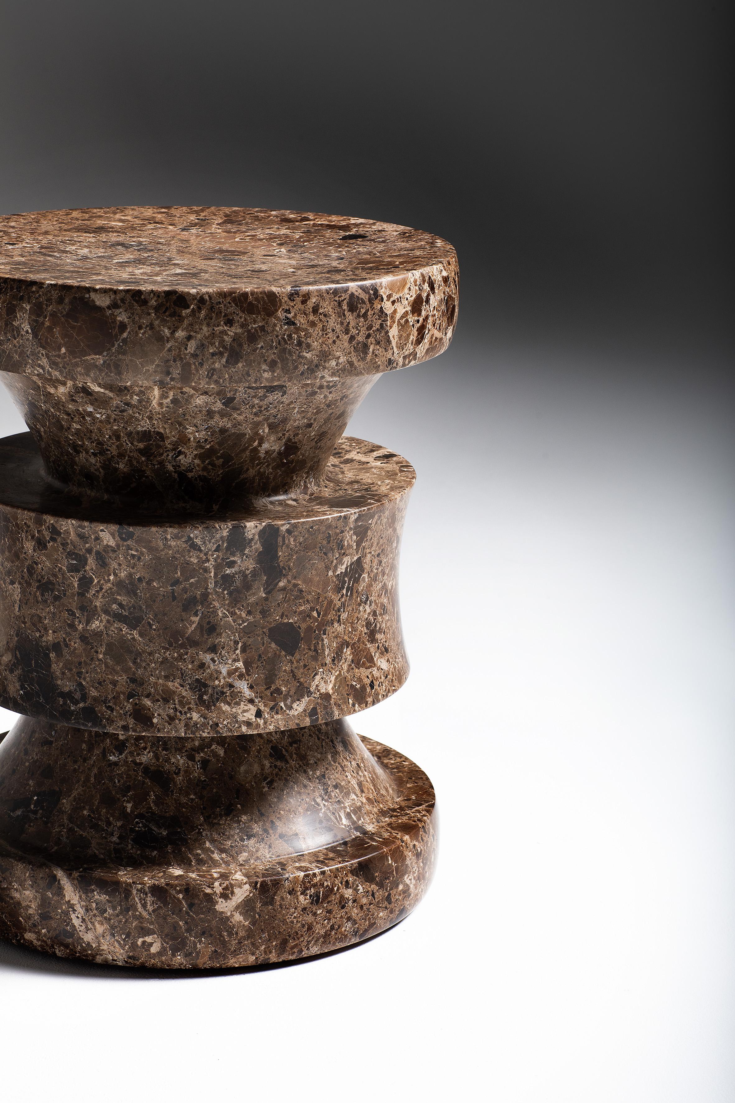 French Barth Laqué Stool by Le Berre Vevaud For Sale