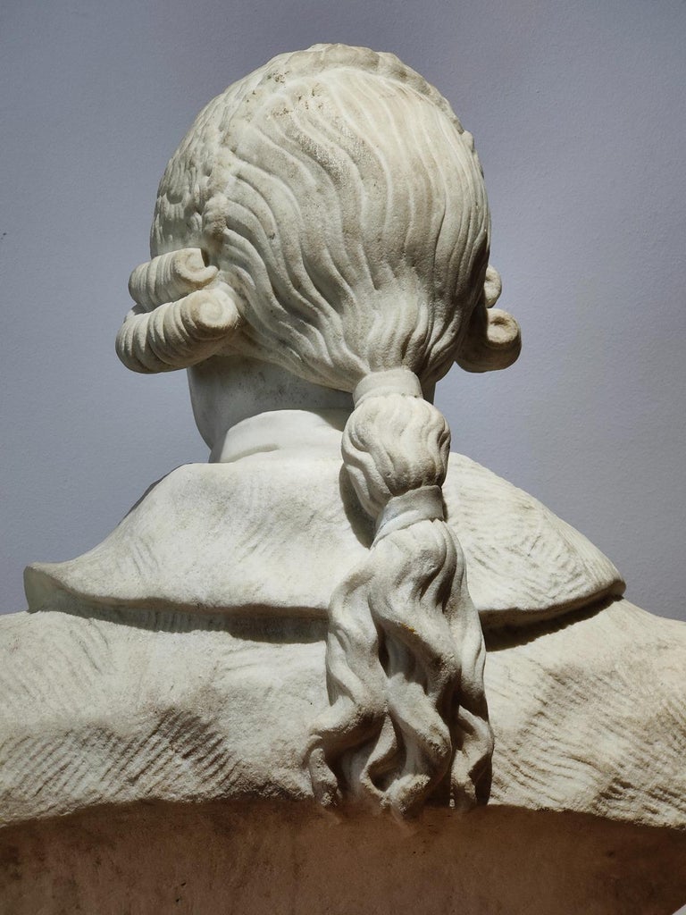 Barthélémy Blaise Marble Bust JJ Bachelier Signed and Dated B.Blaise