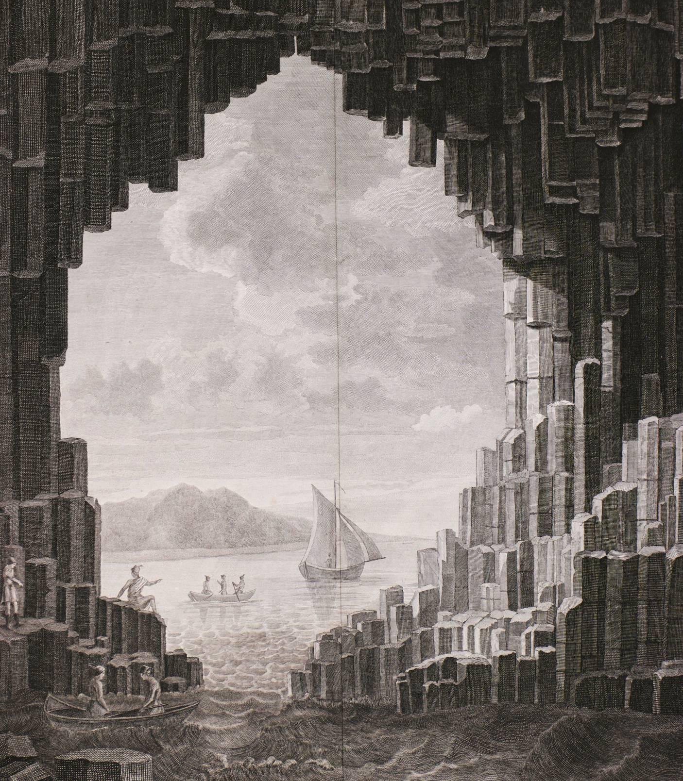 Fingal's Cave,  Staffa Island, off the Coast of Scotland in the Hebrides - Print by Barthélemy Faujas de Saint-Fond