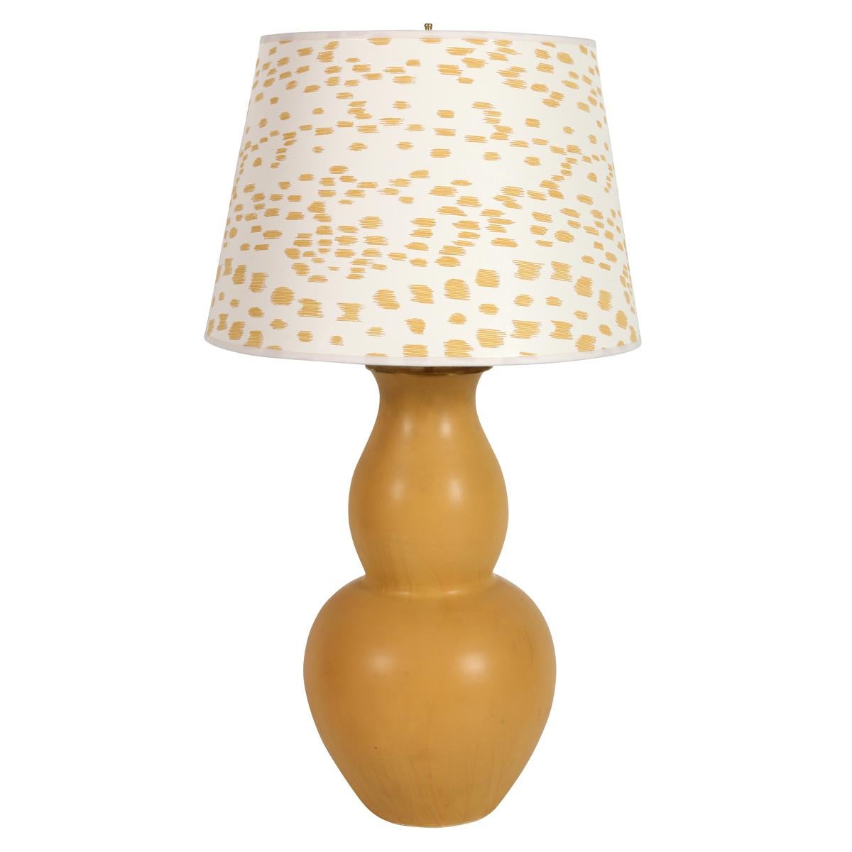 Lámpara de Cerámica Barthold Cobre Ocre Mate Doble Calabaza Moderno de mediados de siglo en venta