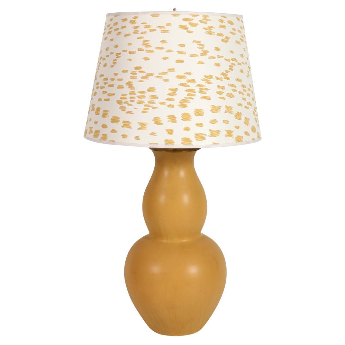 Lámpara de Cerámica Barthold Cobre Ocre Mate Doble Calabaza